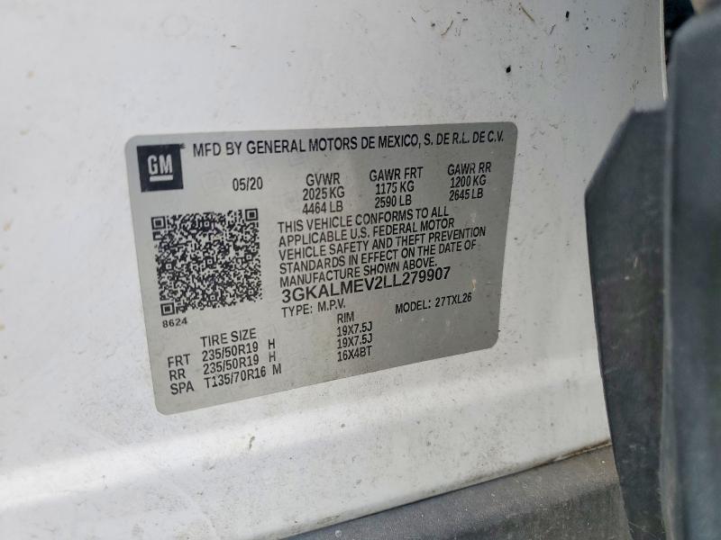 Aukcja sprzedaży 2020 Gmc Terrain, vin: 3GKALMEV2LL279907, numer aukcji: 52204346