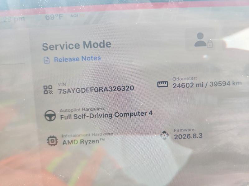 Продаж на аукціоні авто 2024 Tesla Model Y, vin: 7SAYGDEF0RA326320, номер лоту: 53571536