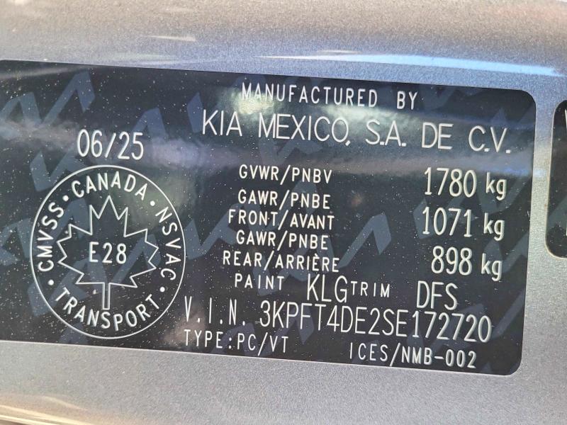 Aukcja sprzedaży 2025 Kia K4, vin: 3KPFT4DE2SE172720, numer aukcji: 53257666