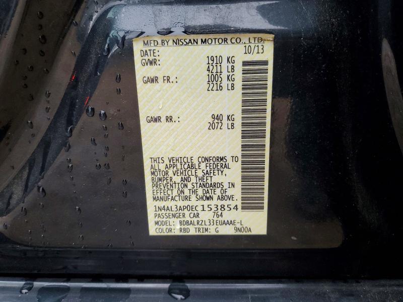 Aukcja sprzedaży 2014 Nissan Altima, vin: 1N4AL3AP0EC153854, numer aukcji: 53181686