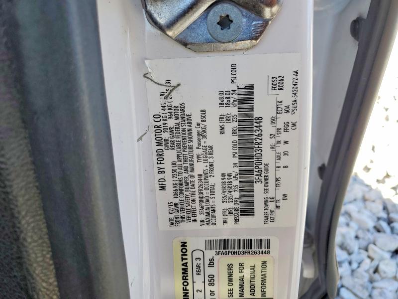 Aukcja sprzedaży 2015 Ford Fusion, vin: 3FA6P0HD3FR263448, numer aukcji: 54126536