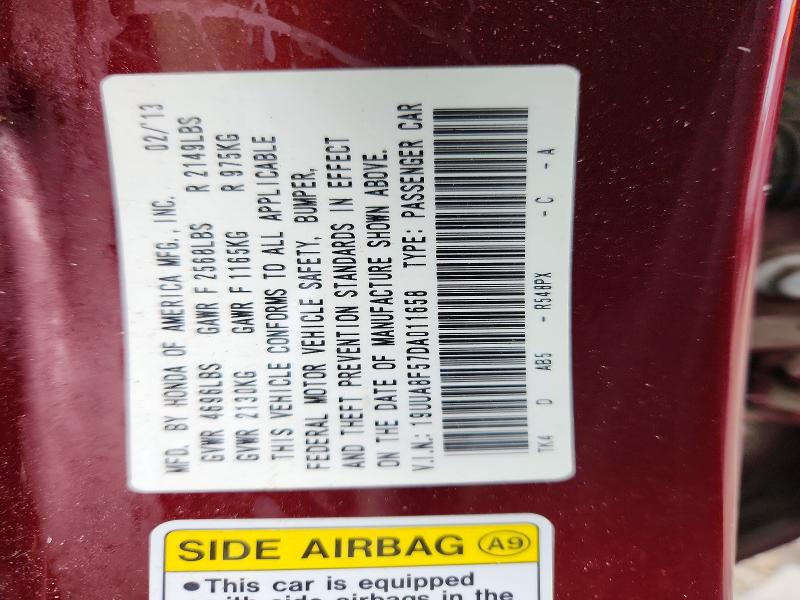 Aukcja sprzedaży 2013 Acura Tl, vin: 19UUA8F57DA011658, numer aukcji: 52677396