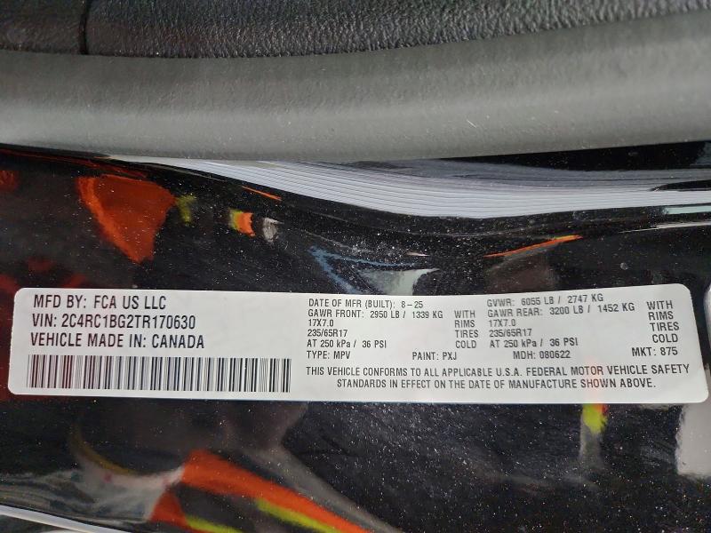 Продажа на аукционе авто 2026 Chrysler Pacifica, vin: 2C4RC1BG2TR170630, номер лота: 52336936