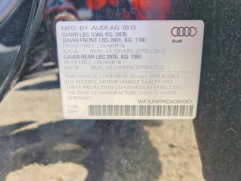 Продаж на аукціоні авто 2013 Audi Q5, vin: WA1LFAFPXDA080083, номер лоту: 51762326
