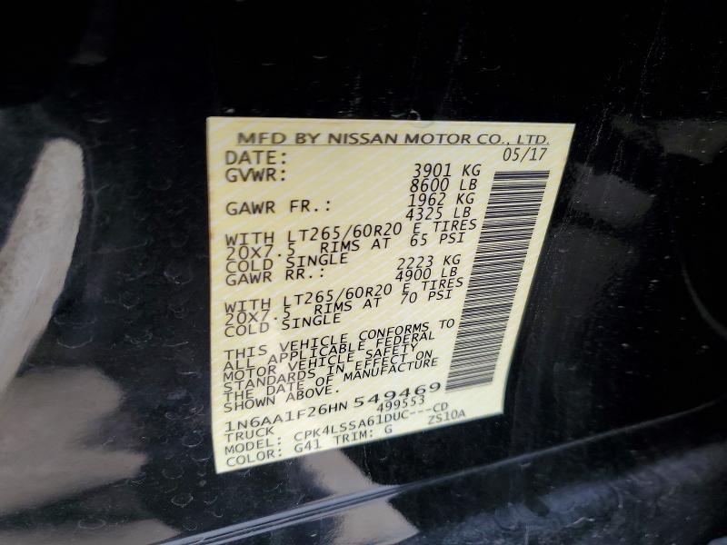 Aukcja sprzedaży 2017 Nissan Titan Xd, vin: 1N6AA1F26HN549469, numer aukcji: 53469446