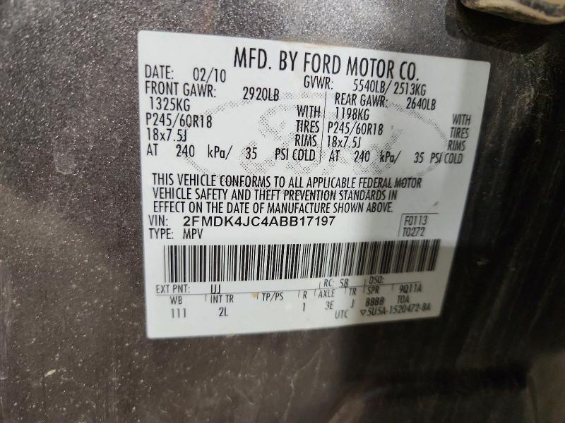 Продажа на аукционе авто 2010 Ford Edge, vin: 2FMDK4JC4ABB17197, номер лота: 51862846