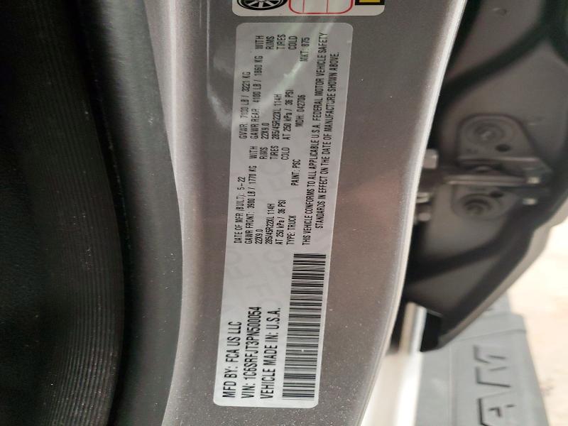 52071506 :رقم المزاد ، 1C6SRFJT3PN500054 vin ، 2023 Ram 1500 مزاد بيع