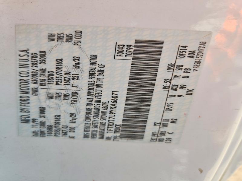 Aukcja sprzedaży 2000 Ford F150, vin: 1FTRX17L9YKA66071, numer aukcji: 52429906