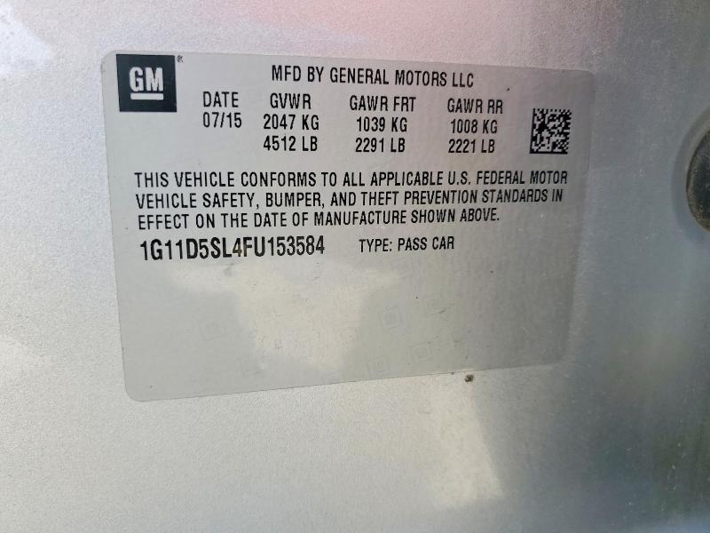 Aukcja sprzedaży 2015 Chevrolet Malibu, vin: 1G11D5SL4FU153584, numer aukcji: 52222906
