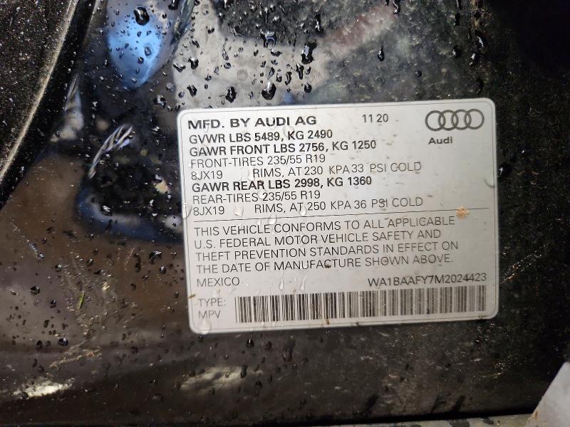 Aukcja sprzedaży 2021 Audi Q5, vin: WA1BAAFY7M2024423, numer aukcji: 53067546