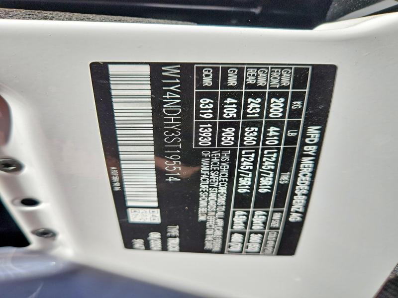 2025 Mercedes Benz Sprinter მანქანა იყიდება აუქციონზე, vin: W1Y4NDHY3ST195514, აუქციონის ნომერი: 54686696