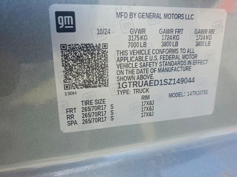 2025 Gmc Sierra მანქანა იყიდება აუქციონზე, vin: 1GTRUAED1SZ149044, აუქციონის ნომერი: 54442936