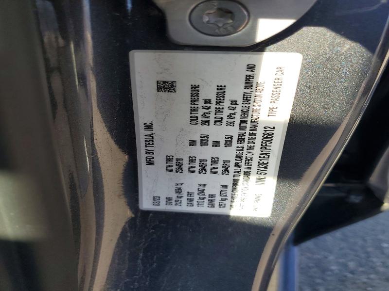 2023 Tesla Model 3 მანქანა იყიდება აუქციონზე, vin: 5YJ3E1EA1PF506812, აუქციონის ნომერი: 52748746