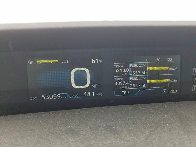 52510736 :رقم المزاد ، JTDKARFU9G3026805 vin ، 2016 Toyota Prius مزاد بيع