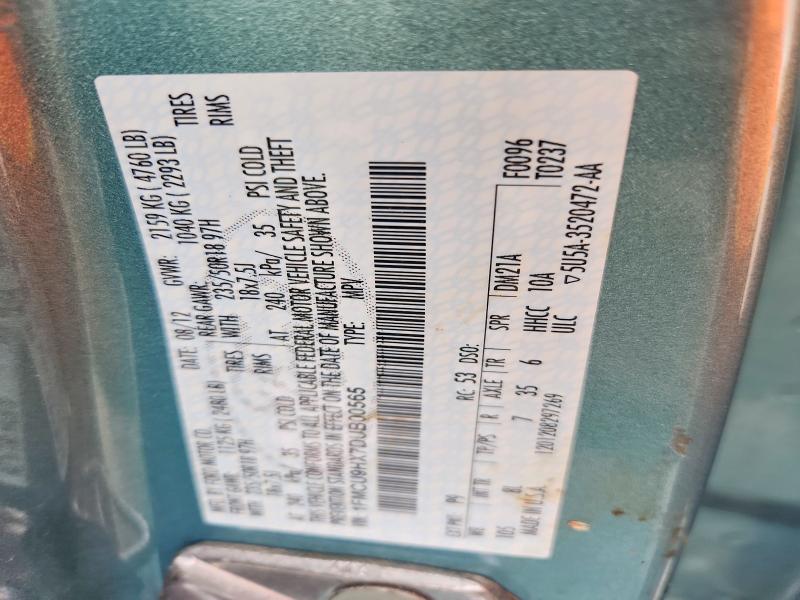 2013 Ford Escape მანქანა იყიდება აუქციონზე, vin: 1FMCU9HX7DUB00565, აუქციონის ნომერი: 54201926