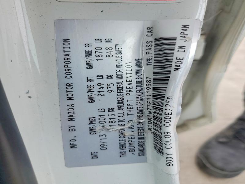 52543766 :رقم المزاد ، JM1BM1W73E1119587 vin ، 2014 Mazda 3 مزاد بيع