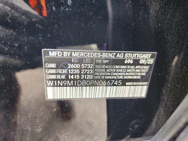 Aukcja sprzedaży 2023 Mercedes-benz Eqb, vin: W1N9M1DB0PN066745, numer aukcji: 55151576