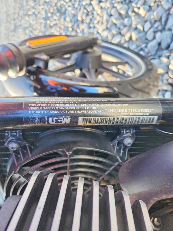 2015 Harley Davidson Xg750 მანქანა იყიდება აუქციონზე, vin: 1HD4NBB11FC510027, აუქციონის ნომერი: 55433596