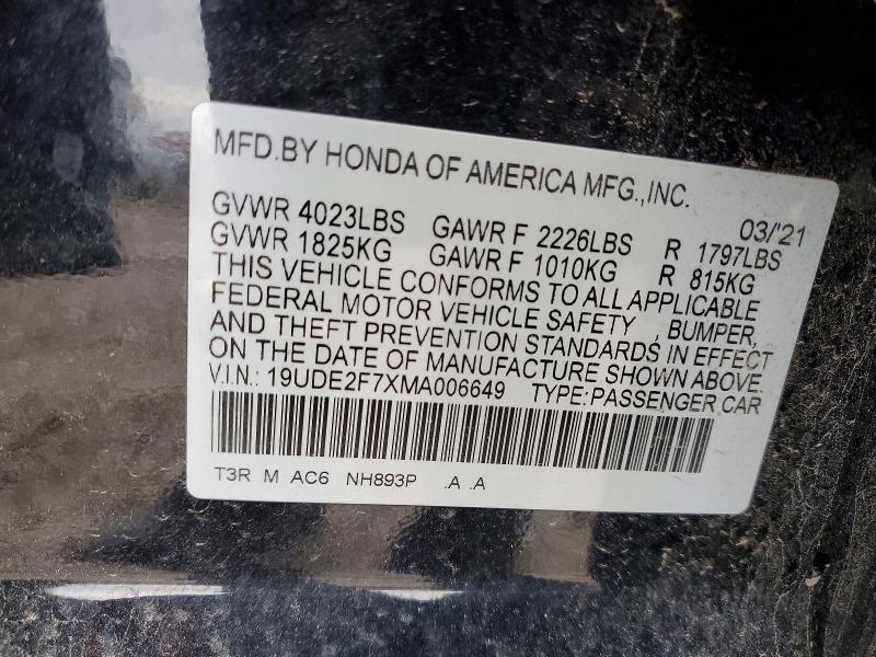 Aukcja sprzedaży 2021 Acura Ilx, vin: 19UDE2F7XMA006649, numer aukcji: 52576646