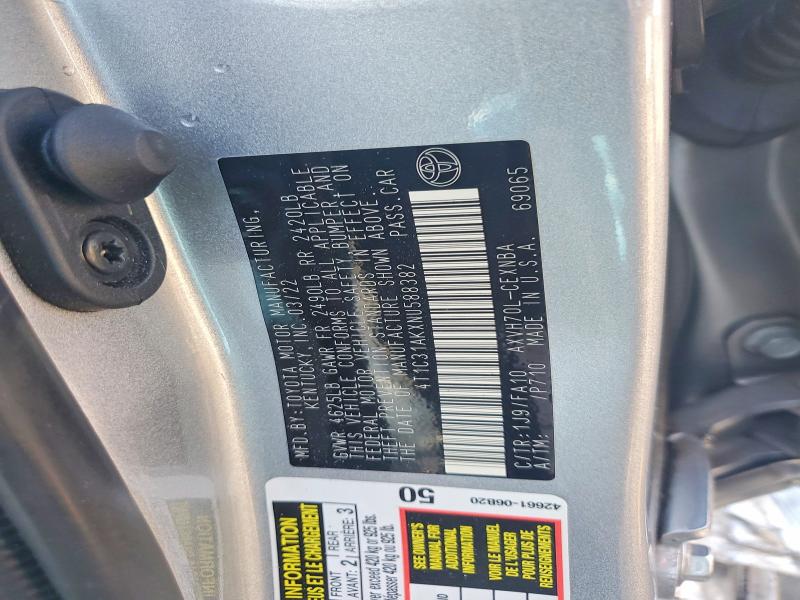 55108286 :رقم المزاد ، 4T1C31AKXNU588382 vin ، 2022 Toyota Camry مزاد بيع