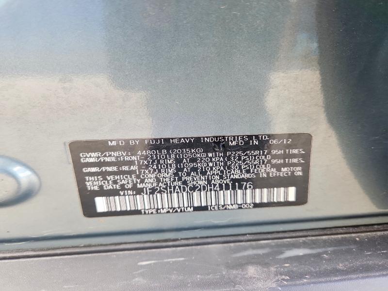 Продаж на аукціоні авто 2013 Subaru Forester, vin: JF2SHADC2DH411176, номер лоту: 53135736