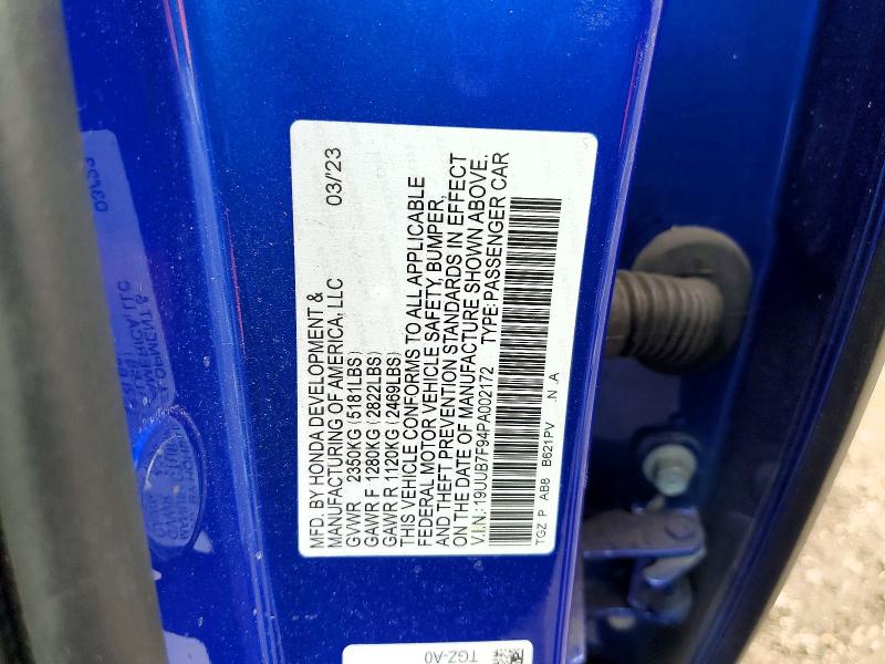 Продажа на аукционе авто 2023 Acura Tlx, vin: 19UUB7F94PA002172, номер лота: 53200056