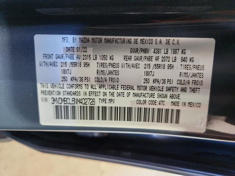 Продаж на аукціоні авто 2022 Mazda Cx-30, vin: 3MVDMBCL6NM402728, номер лоту: 54152986