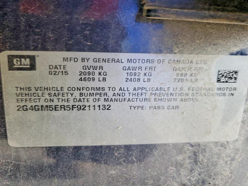 Aukcja sprzedaży 2015 Buick Regal, vin: 2G4GM5ER5F9211132, numer aukcji: 55046976