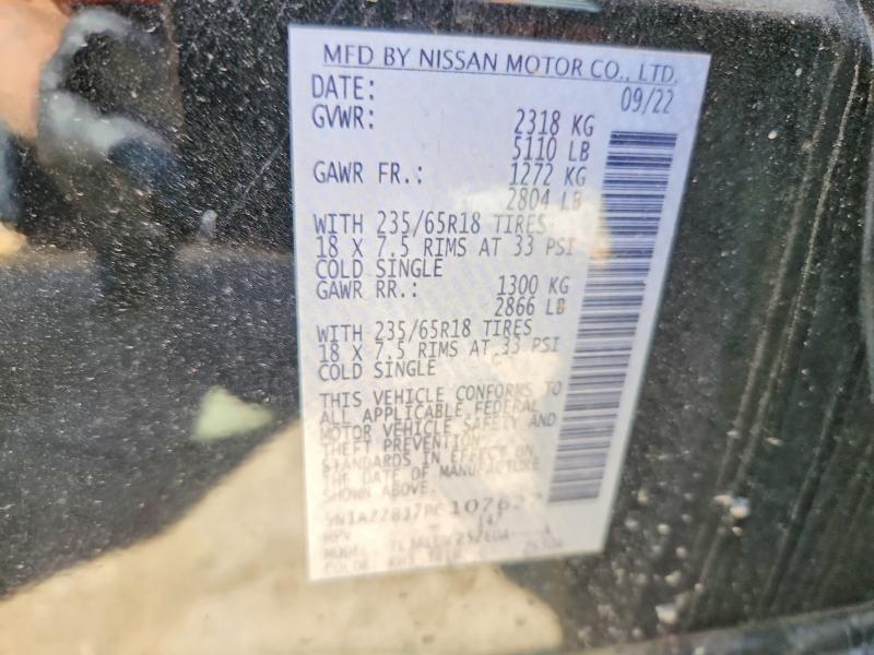 53621456 :رقم المزاد ، 5N1AZ2BJ7PC107627 vin ، 2023 Nissan Murano مزاد بيع