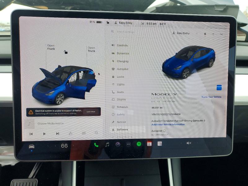 51812576 :رقم المزاد ، 5YJYGDEE7LF056436 vin ، 2020 Tesla Model Y مزاد بيع