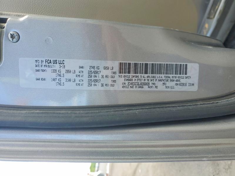 Auction sale of the 2018 Dodge Grand Caravan, vin: 2C4RDGCG6JR266028, lot number: 52598476