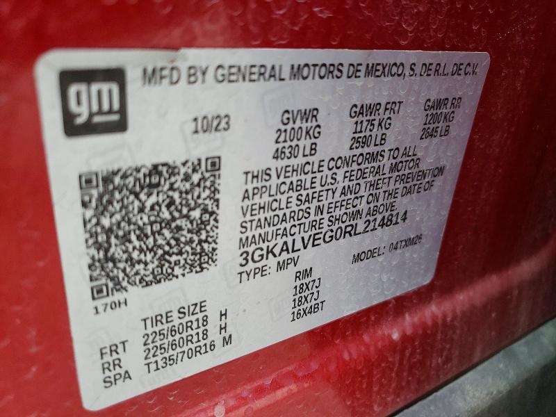 Aukcja sprzedaży 2024 Gmc Terrain, vin: 3GKALVEG0RL214814, numer aukcji: 50390786