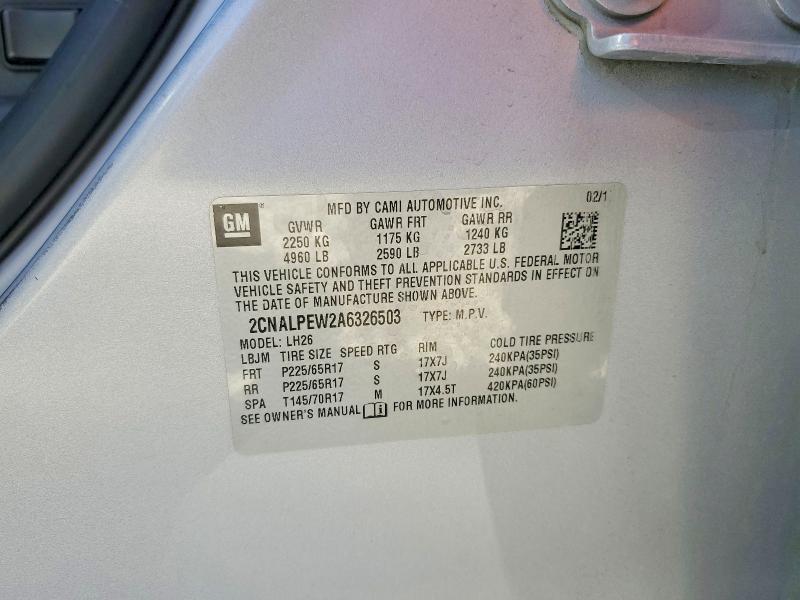 Продажа на аукционе авто 2010 Chevrolet Equinox, vin: 2CNALPEW2A6326503, номер лота: 52209586