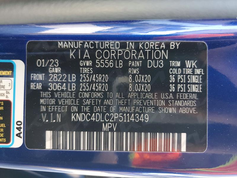 Aukcja sprzedaży 2023 Kia Ev6, vin: KNDC4DLC2P5114349, numer aukcji: 52066646