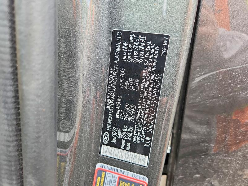 Продажа на аукционе авто 2022 Hyundai Tucson, vin: 5NMJFCAE3NH090752, номер лота: 52856586