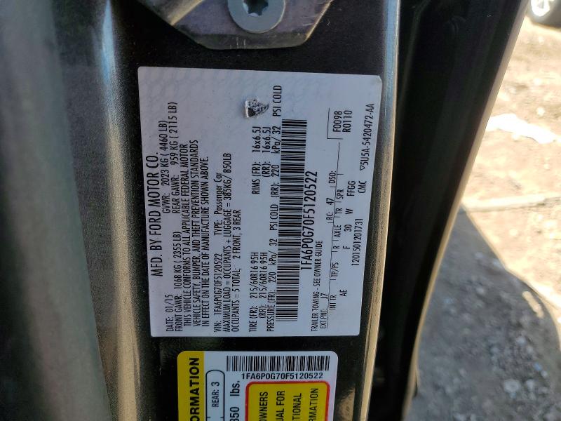 Продажа на аукционе авто 2015 Ford Fusion, vin: 1FA6P0G70F5120522, номер лота: 52525186