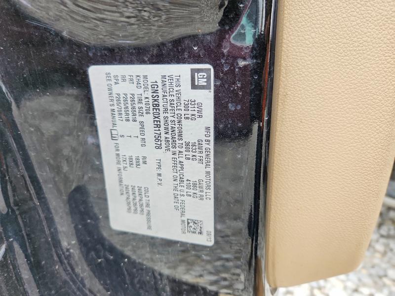 50058406 :رقم المزاد ، 1GNSKBE0XER175678 vin ، 2014 Chevrolet Tahoe مزاد بيع