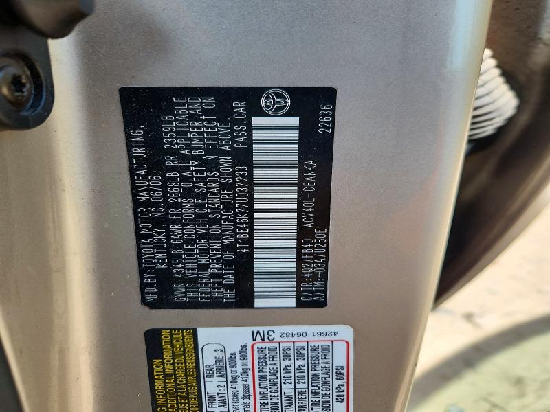 53316586 :رقم المزاد ، 4T1BE46K77U037233 vin ، 2007 Toyota Camry مزاد بيع
