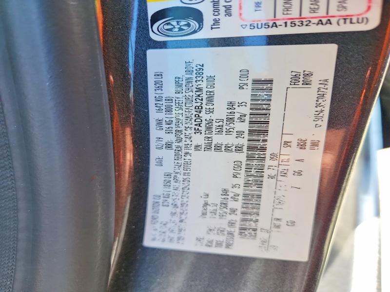 55036056 :رقم المزاد ، 3FADP4BJ2KM133892 vin ، 2019 Ford Fiesta مزاد بيع