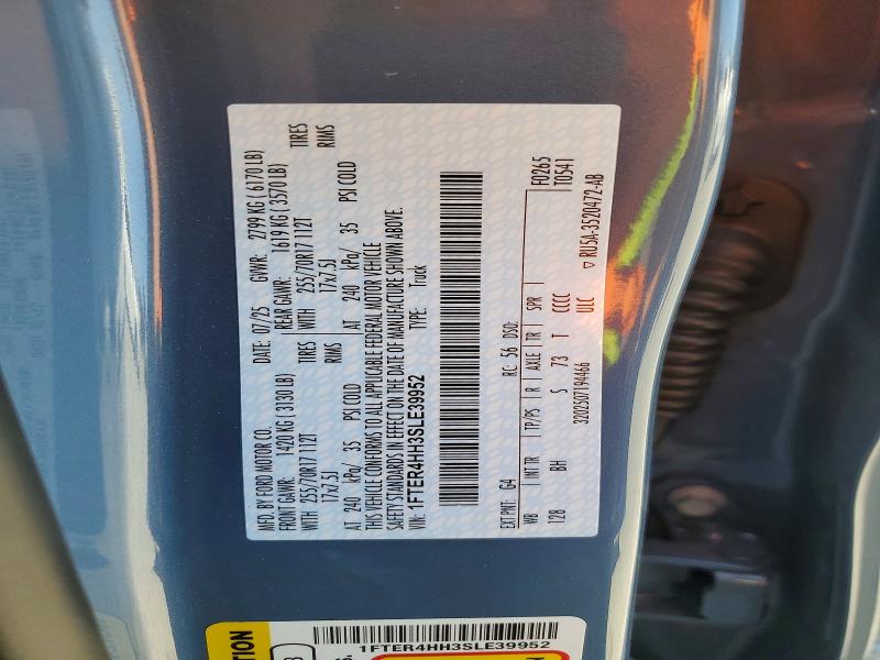 Продажа на аукционе авто 2025 Ford Ranger, vin: 1FTER4HH3SLE39952, номер лота: 55010446