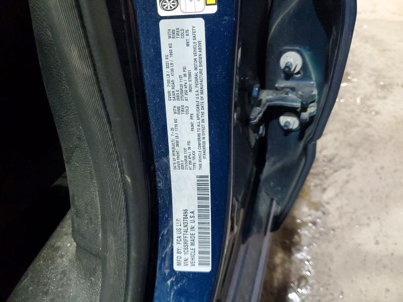 2020 Ram 1500 მანქანა იყიდება აუქციონზე, vin: 1C6SRFFT4LN378498, აუქციონის ნომერი: 54823816