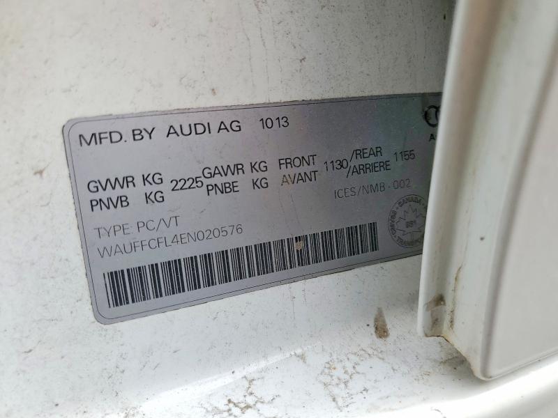 Продажа на аукционе авто 2014 Audi A4, vin: WAUFFCFL4EN020576, номер лота: 51278716