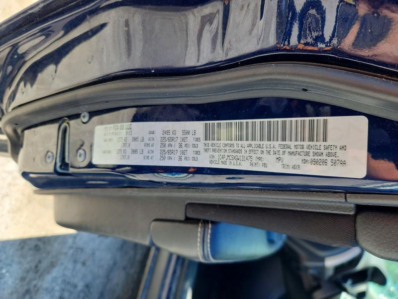 2016 Jeep Cherokee მანქანა იყიდება აუქციონზე, vin: 1C4PJMCSXGW131475, აუქციონის ნომერი: 55214796