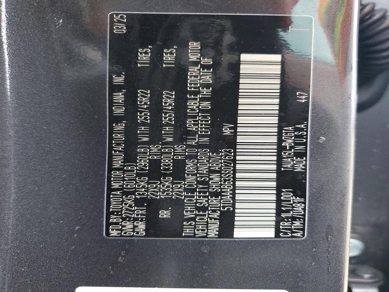 Auction sale of the 2025 Lexus Tx 350, vin: 5TDAAAB63SS027623, lot number: 55371306