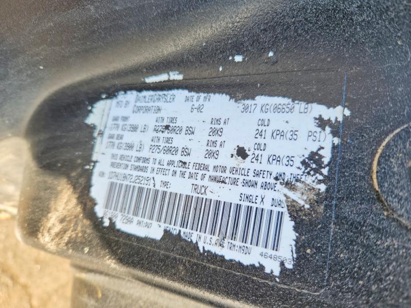 52828066 :رقم المزاد ، 1D7HU18N72J252151 vin ، 2002 Dodge Ram 1500 مزاد بيع