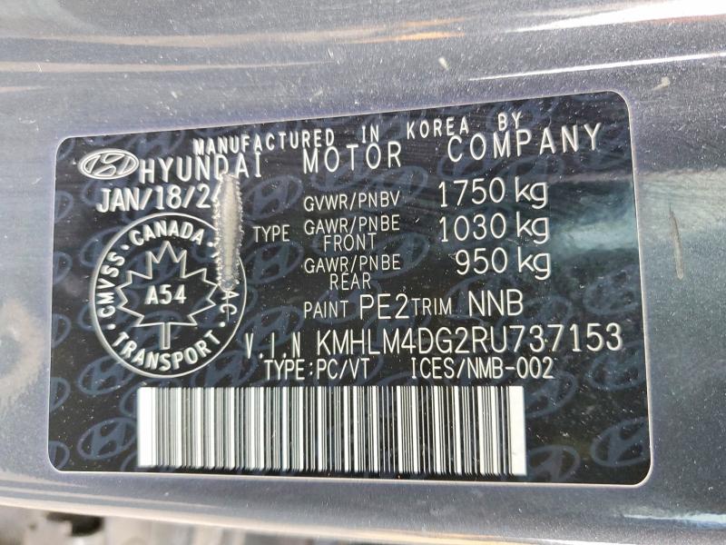 2024 Hyundai Elantra მანქანა იყიდება აუქციონზე, vin: KMHLM4DG2RU737153, აუქციონის ნომერი: 52673596