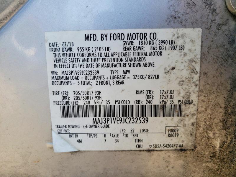 Aukcja sprzedaży 2018 Ford Ecosport, vin: MAJ3P1VE9JC232539, numer aukcji: 54106136