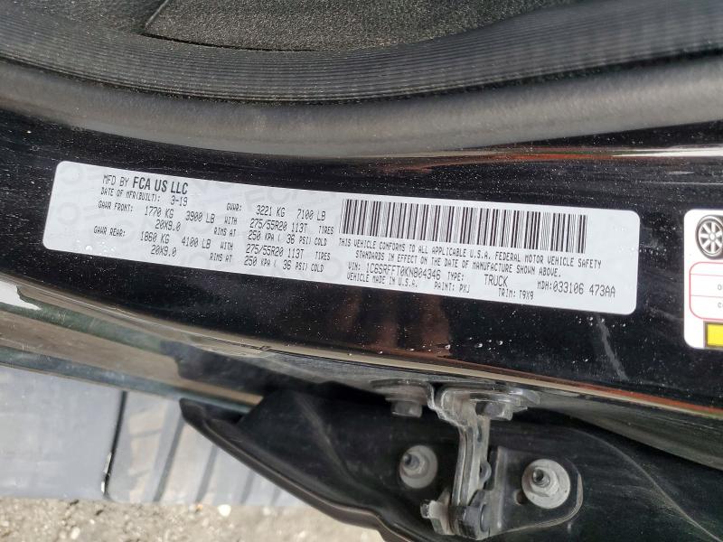 Продажа на аукционе авто 2019 Ram 1500, vin: 1C6SRFFT0KN804346, номер лота: 55278626