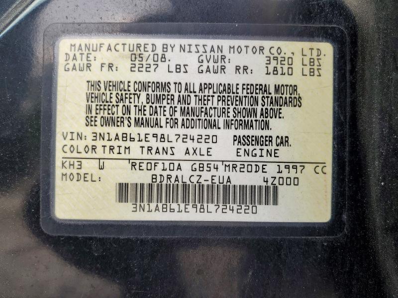 Продаж на аукціоні авто 2008 Nissan Sentra, vin: 3N1AB61E98L724220, номер лоту: 52616906
