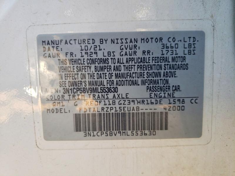 Продажа на аукционе авто 2021 Nissan Kicks, vin: 3N1CP5BV9ML553630, номер лота: 54070536